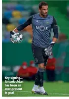  ??  ?? Key signing… Antonio Adan has been an ever-present in goal