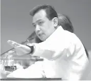  ??  ?? Special Assistant to the President Christophe­r Lawrence “Bong” Go is seen with President Rodrigo Roa Duterte, while above photo is Senator Antonio Trillanes.