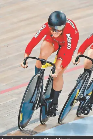  ?? AP ?? Las mexicanas “volaron” en el velódromo de Lima.