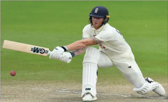 ??  ?? Ben Stokes executes a reverse sweep while batting against Pakistan on Saturday. The all-rounder will not play the final two Tests