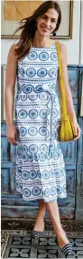  ??  ?? Broderie dress, £78, boden.co.uk