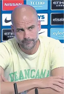  ??  ?? Guardiola. Se enojó por la versión de la AFA.