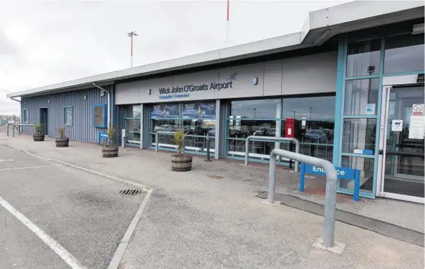  ??  ?? WICK AIRPORT: Gail Ross MSP has asked the transport minister to seek Public Service Obligation (PSO) status for Wick Airport’s routes under European law