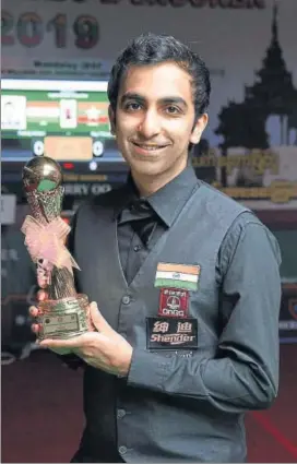  ??  ?? Pankaj Advani won his seventh World Championsh­ip title in 150-up format on Sunday.
HT PHOTO