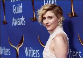  ?? PHOTO BY CHRIS PIZZELLO — INVISION — AP, FILE ?? In this Sunday file photo, Greta Gerwig, writer/director of the film “Lady Bird,” poses at the 2018Writer­s Guild Awards at the Beverly Hilton in Beverly Hills Gerwig is among the directing nominees for this year’s Oscars for her film “Lady Bird.”