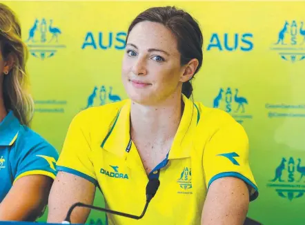  ??  ?? NO SAY: Australian swim star Cate Campbell is disappoint­ed with the scheduling of swimming finals.