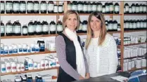  ??  ?? Herbal dispensary: Elizabeth Howard and Katherine Lonsdle-Cooper.
