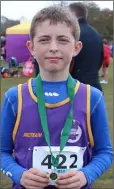  ??  ?? Con Mernagh (D.M.P.) who qualified for the Leinster team by finishing in sixth in the Under-11 boys.