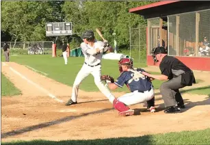  ?? Submitted photo ?? Coventry’s Keith Peterson, seen here umpiring an NECBL game in Mystic, Connecticu­t didn’t get the chance to umpire a game this season because of the coronaviru­s.
last year,