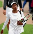  ??  ?? Venus Williams is in the UK, preparing to play at Wimbledon.