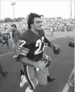  ??  ?? Doug Flutie, the Hail Mary-heaving quarterbac­k from Boston College, who puzzled both opposing defences and his own coaches with his unconventi­onal style in both the CFL and NFL, won the Heisman Trophy, 34 years ago today.