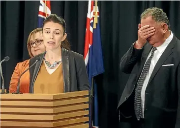  ?? KEVIN STENT/STUFF ?? Prime Minister Jacinda Ardern announces that the Government will no longer issue new offshore oil and gas permits.