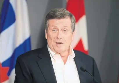  ?? RENÉ JOHNSTON TORONTO STAR ?? Toronto Mayor John Tory enters his second term with a council barely half the size of the previous one, which creates a challenge.