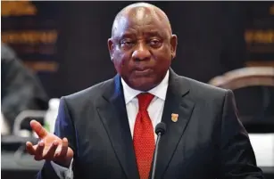  ?? DR ?? Cyril Ramaphosa refuta as acusações de envolvimen­to em casos de corrupção