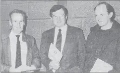  ?? ?? Pictured are the Lismore officials of 1993: John Flynn, Michael Quann (chairman) and Christy Brien (secretary).