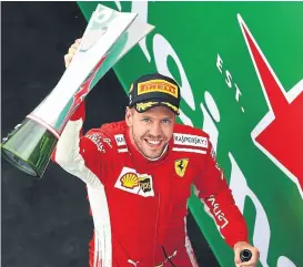  ?? Afp ?? sebastian vettel se quedó con su tercera victoria del 2018