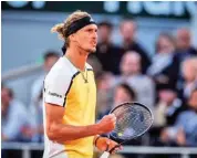  ?? ?? Alexander Zverev celebrates a point against Casper Ruud