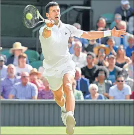  ?? AFP ?? Serbia's Novak Djokovic beat compatriot Miomir Kecmanovic in straight sets on Friday.