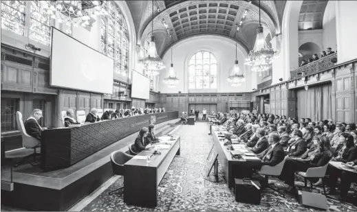  ??  ?? The ICJ courtroom (ICJ website)