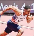  ?? AFP ?? Britain's Chijindu Ujah competes in the men's 4x100m relay heats during the Tokyo 2020 Olympic Games in Tokyo on August 5.