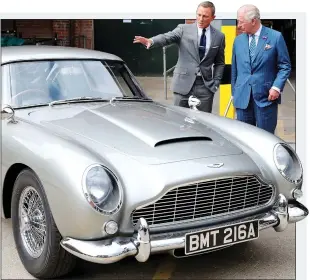  ?? ?? FAVOURITE: James Bond star Daniel Craig and Prince Charles with an Aston Martin DB5