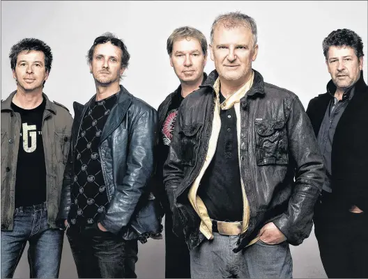  ?? THE CANADIAN PRESS/HO-EMI MUSIC CANADA ?? Glass Tiger frontman Alan Frew says renewed interest in ‘80s music has been building over the last decade or so and has now turned in to a full-on revival. (From left) Glass Tiger is Al Connelly, Chris Mcneill, Wayne Parker, Alan Frew and Newfoundla­nd...