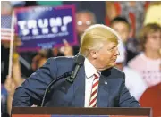 ?? ROSS D. FRANKLIN/ASSOCIATED PRESS ?? At a campaign rally Tuesday in Prescott Valley, Arizona, Donald Trump sought to shore up support in this deep-red state during a challengin­g stretch for his campaign.