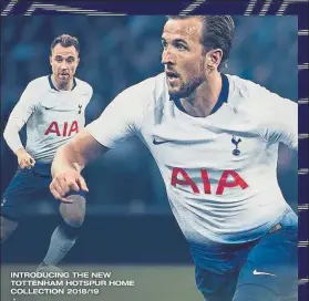  ?? FOTO:@SpursOffic­ial ?? Harry Kane centra la presentaci­ón de la nueva camiseta del Tottenham