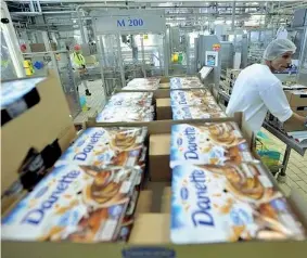  ?? ?? L’impianto Un’immagine di un impianto della multinazio­nale Danone