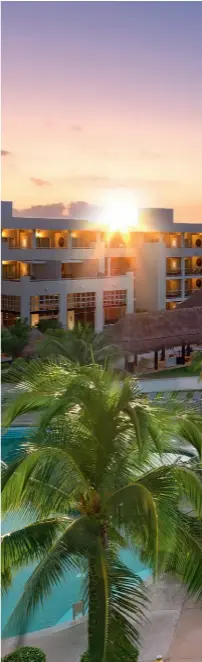  ??  ?? The Paradisus resor tsare considerin­g the possibilit­y of enlisting renowned exper ts to lead on-site yoga retreats. Pictured, a viewof the Paradisus Playa del Carmen in Mexico.