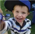 ?? FRANCES YOUNG ?? Rescuers were to resume their search today for 3-year-old Kaden Young.