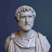  ??  ?? Marcus Aurelius: 26 April 121 – 17 March 180 AD) was Roman emperor from 161 to 180, ruling jointly with Lucius Verus until Verus' death in 169 and jointly with his son, Commodus, from 177. He was the last of the so-called Five Good Emperors.