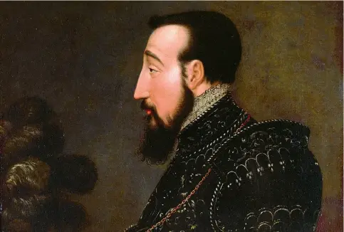  ??  ?? Henri II, roi de France de 1547 à 1559, du Primatice ; musée de Condé, à Chantilly (Oise).