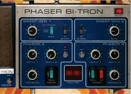  ?? ?? The Arturia Phaser Bi-Tron will give you a pretty decent recreation of Kraftwerk’s original Mu-Tron Bi-phase