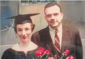  ?? PROVIDED PHOTO ?? Marion Kennedy at graduation from Mundelein College and her future husband, Camillo Volini.