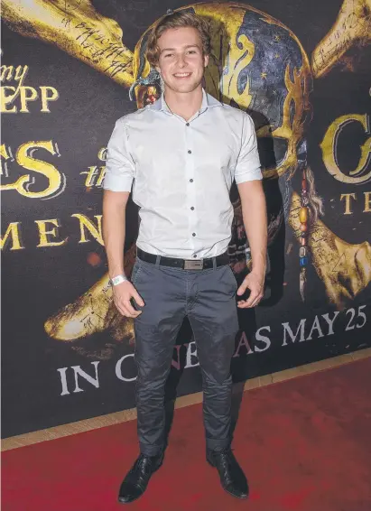  ??  ?? Pictures: JERAD WILLIAMS Jamie Carter hits the red carpet for Disney’s Pirates of the Caribbean: Dead Men Tell No Tales.