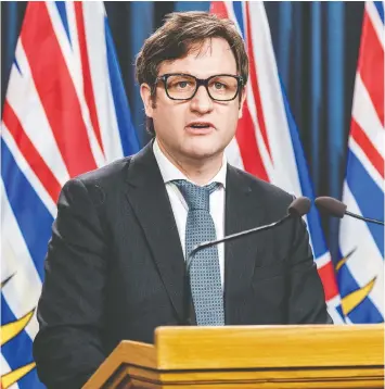  ?? — DON CRAIG/GOVERNMENT OF B.C. ?? Education Minister Rob Fleming says parents will have the choice of bringing their children back to class on a part-time basis in June.