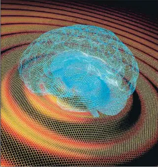  ?? ICN2 ?? Sobreimpre­sión de grafeno sobre una ilustració­n del cerebro humano