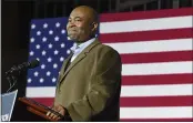  ?? RICHARD SHIRO — THE ASSOCIATED PRESS FILE ?? Then-Democratic Senate candidate Jaime Harrison speaks at a watch party in Columbia, S.C., in November 2020.