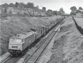  ?? TRM Collection ?? Nos. D7022+D7021 bank the 07.30 Severn Tunnel Jct-Washwood Heath up the Lickey Incline on June 26, 1971.