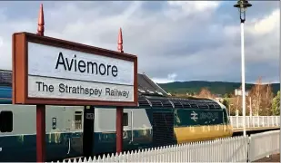  ?? BOTH: NIGEL HARRIS. ?? A key reason for the survival of the HSTs was their ability to run away from the wires - as here caught in a burst of sunshine at Aviemore on the Highland Main Line.