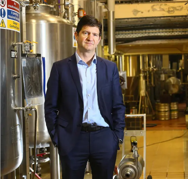  ??  ?? Ollie Loomes, country director of Diageo Ireland, at St James’s Gate in Dublin. Photo: Frank McGrath