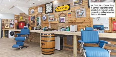  ??  ?? 1st Class Gents Barber Shop in Barwell was refurbishe­d ahead of its relaunch as the coronaviru­s lockdown eased Picture: Olly Hewitt