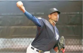  ?? AP ?? ↑ Luis Severino abrirá el primer partido de los Yankees la próxima temporada.