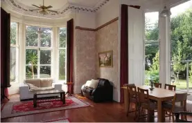  ??  ?? STATELY: The proportion­s of the rooms give the feeling of a country house