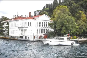  ??  ?? Waterside mansions on the Bosphorus River coast.
