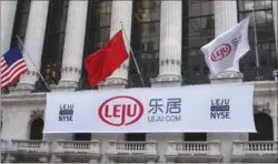  ?? JACK FREIFELDER / CHINA DAILY ?? China’s Leju Holdings, an online real estate informatio­n and services platform, listed on the New York Stock Exchange on Thursday.