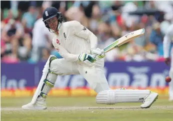  ?? Reuters ?? Keaton Jennings played the sweep shot to good use for England against Sri Lanka on Thursday