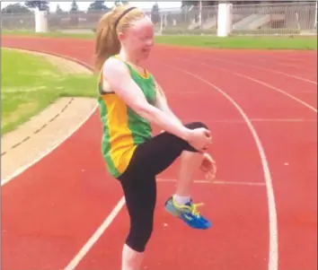  ??  ?? BREAKING THE BARRIER . . . Laina Sithole is one of the few athletes with albinism who have done exceptiona­lly well in sport, representi­ng the country at the 2016 Paralympic Games in Brazil