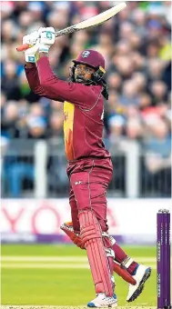  ??  ?? Star batsman Chris Gayle is expected to feature for West Indies at next year’s Cricket World Cup.